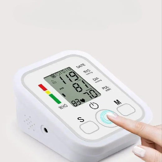 Digital Blood Pressure Monitor – Fully Automatic Upper Arm BP Machine with Heart Rate Detection, Accurate Readings, Easy-to-Use Home Health Device (Without Cell)