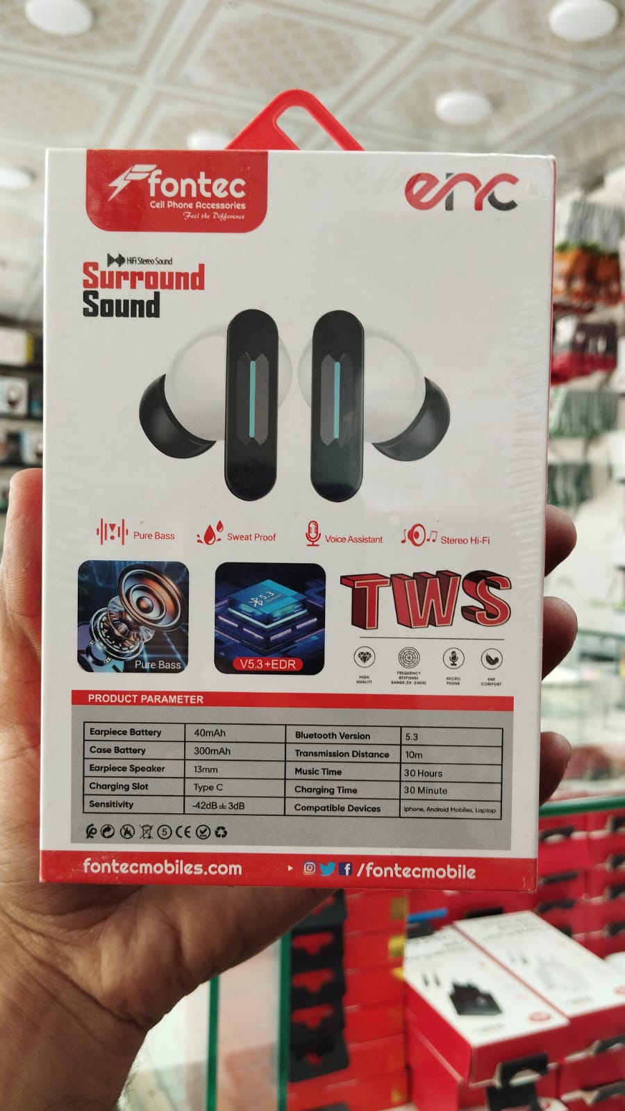 Fontec Winner TWS Wireless Earbuds – Bluetooth 5.3 Gaming Earphones with ENC Noise Cancellation & Surround Sound
